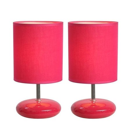 STAR BRITE Stonies Small Stone Look Table Lamp - Pink; Pack of 2 ST964848